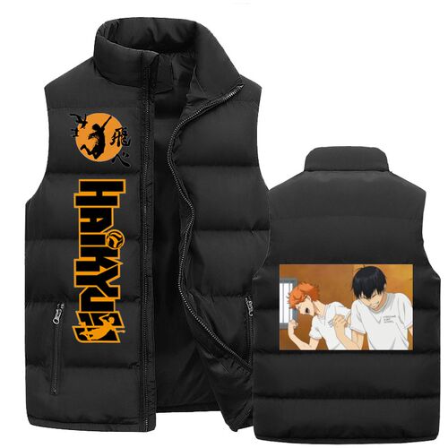 2021 New Anime Haikyuu!! Men Vest Jacket Autumn Warm