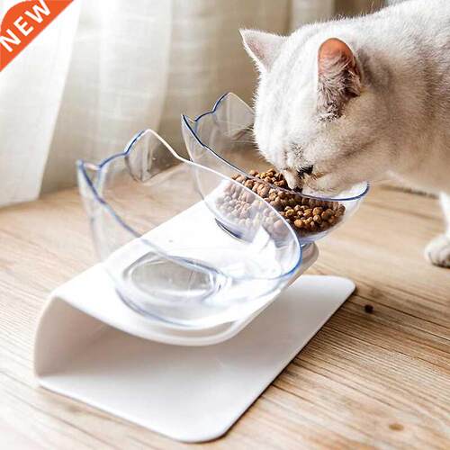 Non-Slip Double Cat Bowl Dog Bowl With Stand Pet Feeding Cat