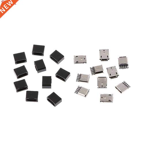 10 Pcs  Micro USB 5 Pin Female Socket Kit Connector Plug