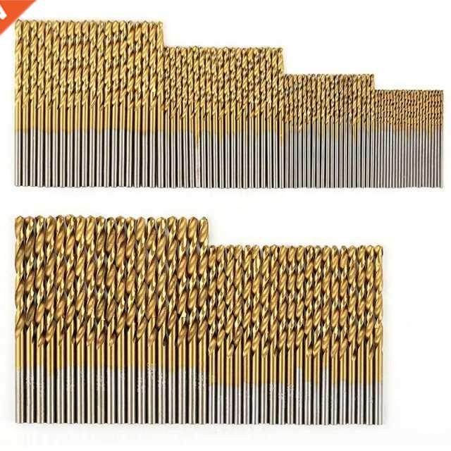 120 Pcs Titanium Drill Bit Set HSS Drill Bits for Metal, Ste