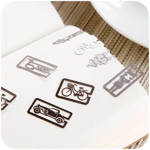 20pcs/set Mini Metal Bookmarks for Book Paper Clips Kawaii S