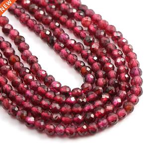 Natural Stone Fine Garnet Beads Faceted Round Scattered Bead