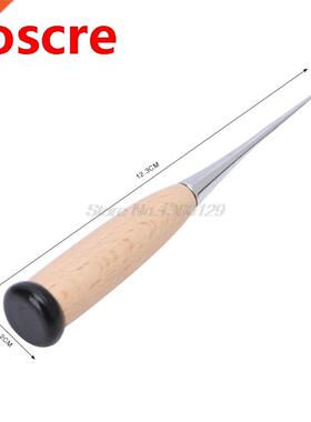 1PC Leather Craft Awl Tool Hole Maker Wooden Handle Sewing S