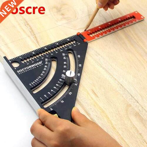 Woodworking Scribe Ruler Marking Gauge Multifunctional Trian