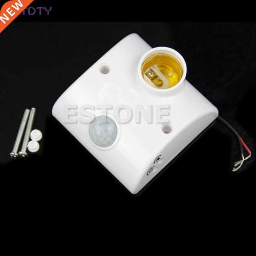 E27 IR Infrred Body Sensor Humn Lmps Holder Stnd Motion