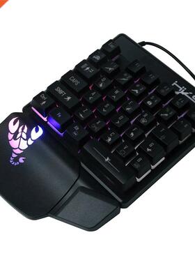 HXSJ Sngle Handed Keyboard Backlt Keyboard Mechancal Keyb