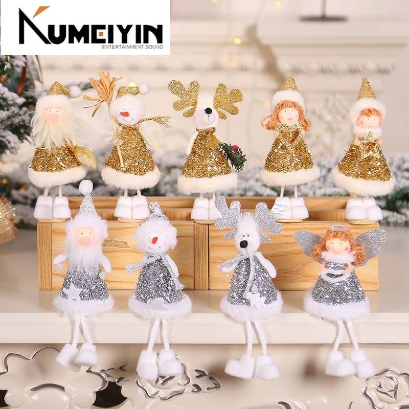 ChristmAs DeCorAtions golD silver Doll olD Angel Doll ChilD