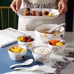 Cat Ceratics Dinner Table Plate Tableware Round Square