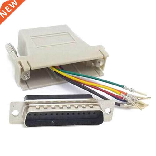 5 Pcs DB25 25Pin Male to RJ45 Female Modular Adapter Extende