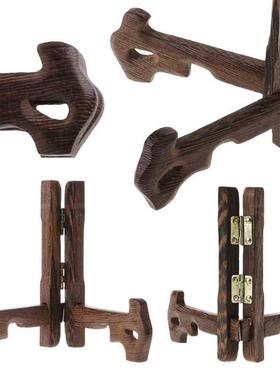 -7 Inch Tall Wood Display Stand Holder Easels Plates Photo