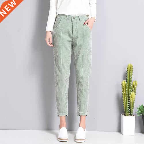 New High Quality Fashion Autumn Winter Women Corduroy Pants