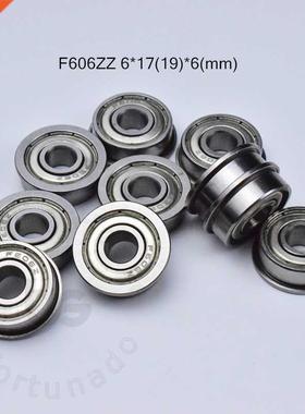 Flange 10pcs F606ZZ 6*17(19)*6(mm) Free shipping chrome ste