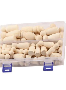55pack Blank Wood Peg Doll Tny Wooden People  Pantng W