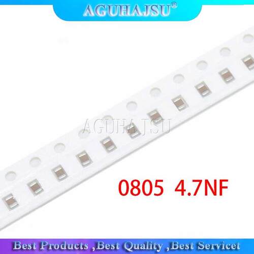 100pcs 4.7NF X7R Error 10% 50V 0805 472 SMD Thick Film Chip