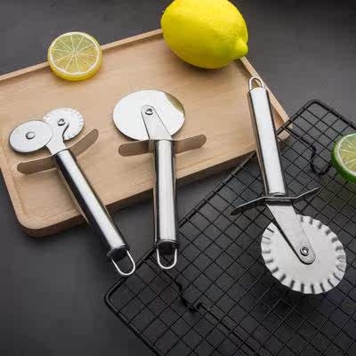 3 Patterns Stainless Steel Pizza Cutter Double Roller Pizza