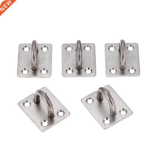 5Pcs Stainless Steel Staple Ring Wall Hook Heavy Duty Fixed