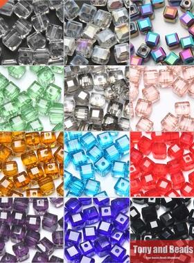 2lots more 10% off ! (100Pcs/Lot) 4mm Square Faceted Glass C
