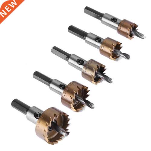 5 Pcs Carbide Tip HSS Drill Bit Saw Set Wood Drilling Hole C