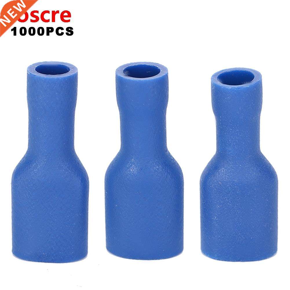 1000Pcs FDFD2-250 Blue PVC All Insulation Wire Connector Fem