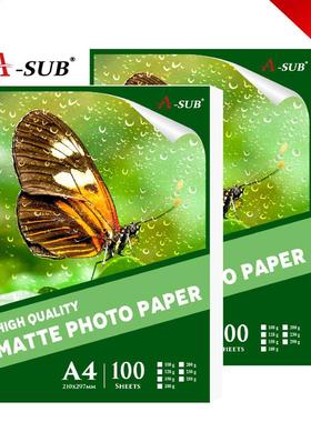 A4 100sheets Inkjet Matte Photo Paper Waterproof for Printe
