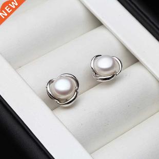 Jewelry Pearl Earrings 925 Fine Silver 2020 Natural Sterling