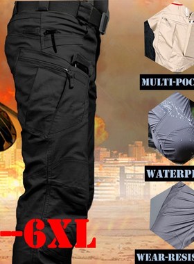 Men's Tactical Cargo Pants Elastic Multi Pocket Outdoor Casu
