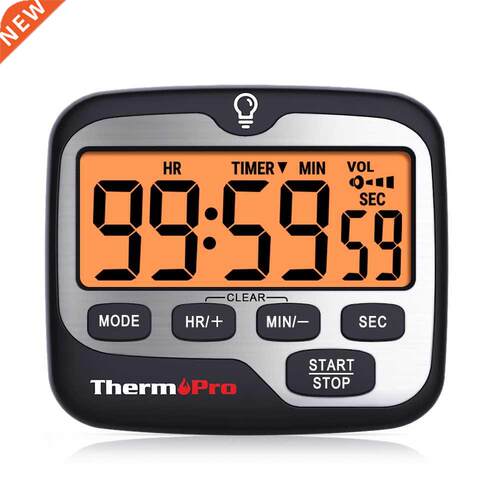 ThermoPro TM01 Digital Cooking Kitchen Timer With Large Back