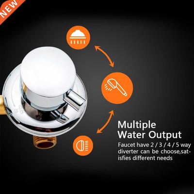 2/3/4/5 Water Output Shower Diverter Mixer Screw Thread Show
