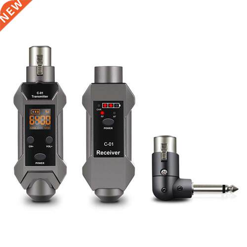 Wireless Microphone System Rechargeable Transmitter Receiver