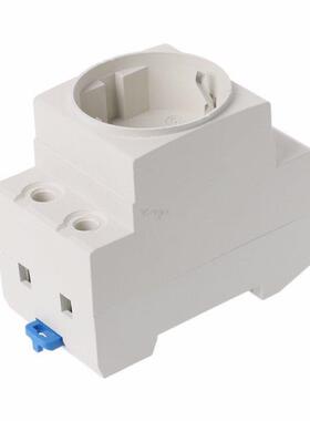 EU Type 5mm DIN Rail Mount AC Power Socket 16A 250V AC Conn