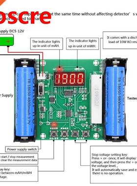 XH-M240 18650 lithium battery Capacity tester maH mwH digita