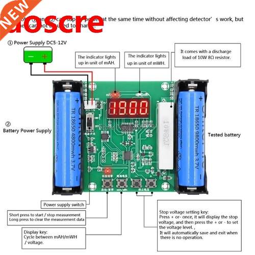 XH-M240 18650 lithium battery Capacity tester maH mwH digita