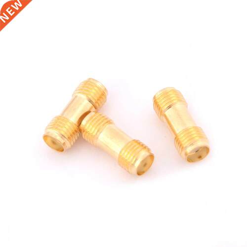 3pcs Golden Color RF Connector SMA Female to SMA Female For