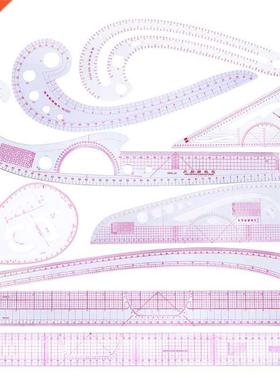 Sewing Ruler Set of 9 Drawing Drafting MeasureTemplate DIY C