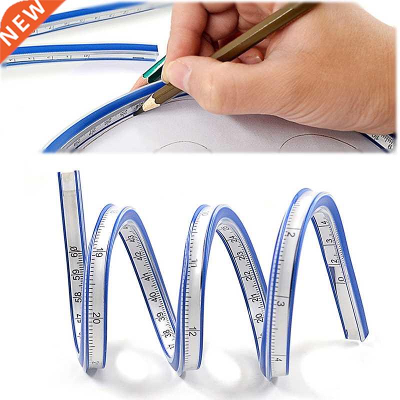 60cm/24in Flexible Curve Ruler Multifunctional Drawing Rule