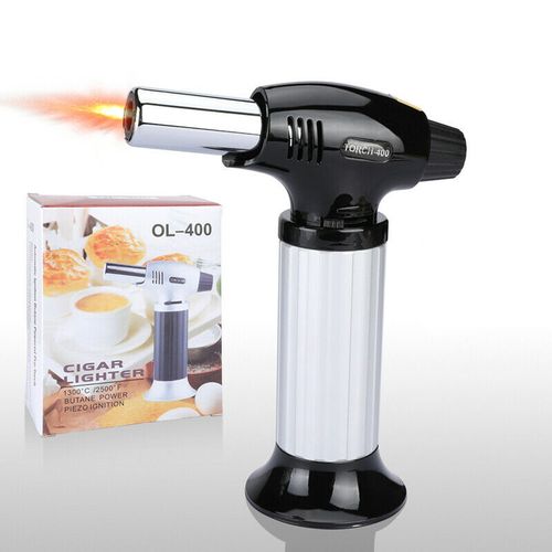 Metal Refillable Blow Torch Home Use Kitchen Flames Adjustab