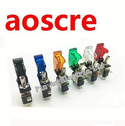 12V 20A Car Cover LED SPST Toggle Rocker Switch Control On/O