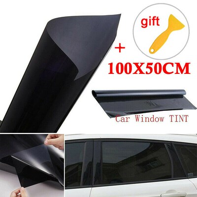 100x50cm Dark Black Car Window Tint Tinting Film Glass VLT 5