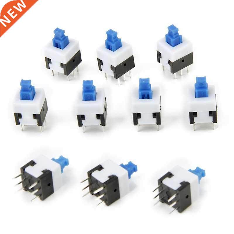 10pcs 6 Pins Button Switch Self-Lock Button Switch