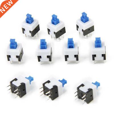 10pcs 6 Pins Button Switch Self-Lock Button Switch