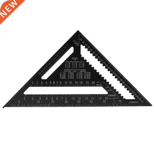 12Inch Aluminum Alloy Metric Triangle Ruler Angle Protractor