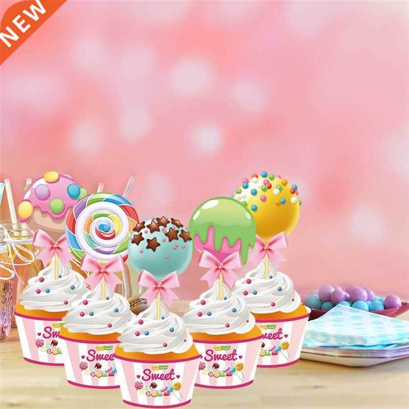 Xmas Lollipop Cake Topper Decorations Baby Shower Sweet Ca