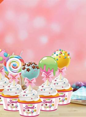 Xmas Lollipop Cake Topper Decorations Baby Shower Sweet Ca