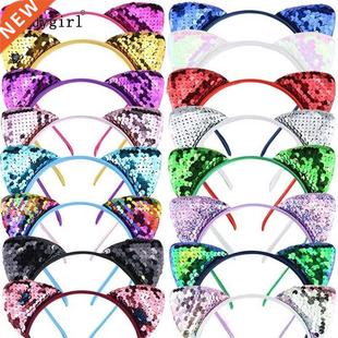 Reversible Sequin  Es Headband Shiny Cute Ctoon E