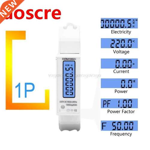5(100A) Single Phase Din Rail RS485 Modbus-RTU Power Consump