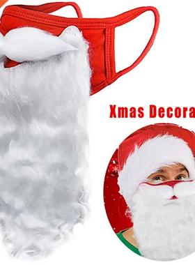 Kerst Decoratie 3D Kerstman Baard Maskers Volwassen Unisex G