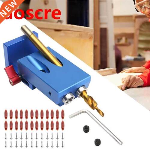 Pocket Hole Woodjoining Jig Kit 9.5mm Step Drill Bits PH2 Sc