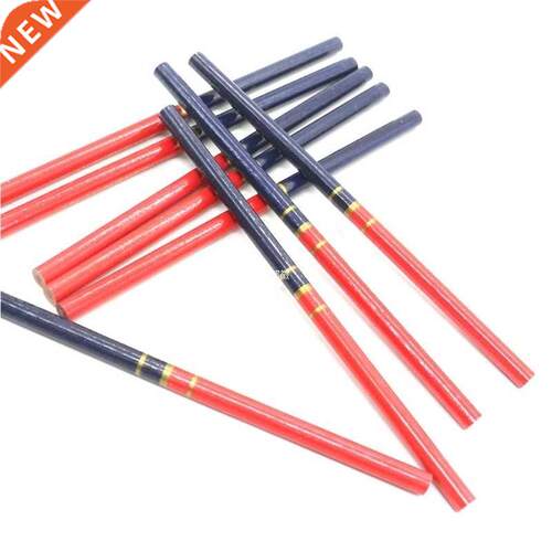 10Pcs Blue And Red Wre Round Carpenters Pencls For Woodwor