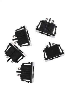 5Pcs Male 2 Pins AC250V 2.5A IEC320 C8 Power Inlet Socket P