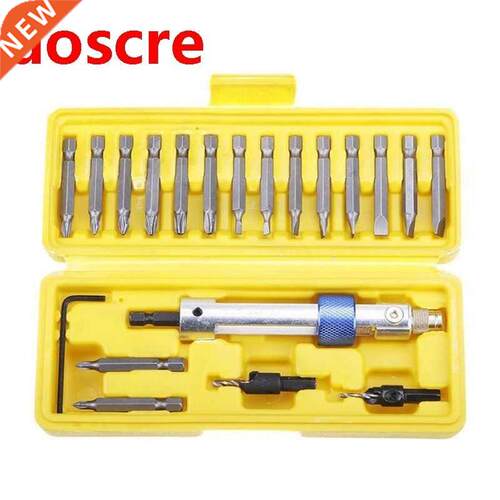 20pcs HSS Countersnk Drll Bt Drver Swvel Head Quck-Cha